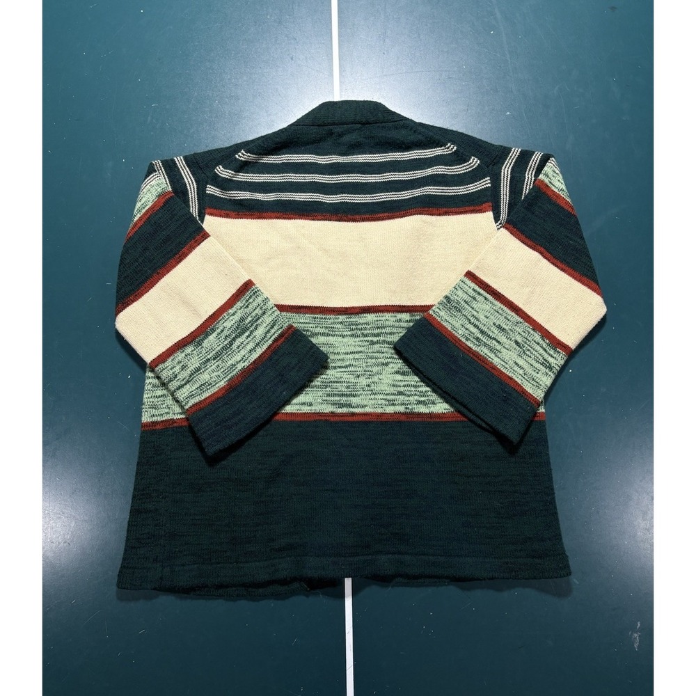 Vintage Southwest Aztec Cardigan Sweater Women's XL 70s Tribal Boho Open Front - Picture 2 of 15